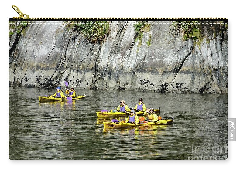 Milford Sound Zip Pouch featuring the photograph Milford Sound #3 by Marc Bittan