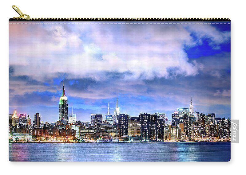 Outdoors Zip Pouch featuring the photograph New York City #3 by Tony Shi Photography