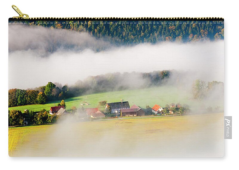Clear Sky Zip Pouch featuring the photograph Saxon Switzerland #3 by Subtik