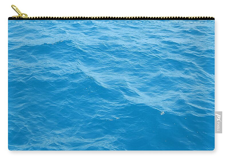 Sea Zip Pouch featuring the photograph The texture of the Aegean Sea water #3 by Oleg Prokopenko