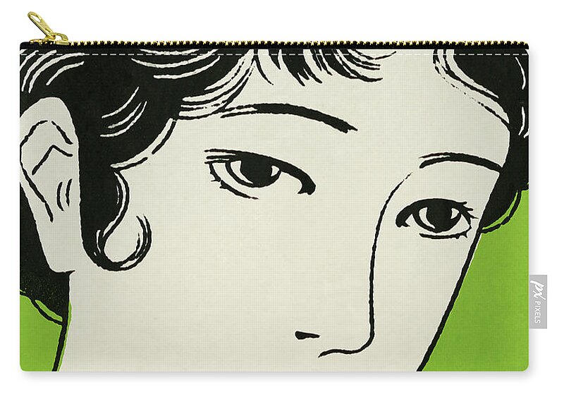 Adult Zip Pouch featuring the drawing Portrait of a Woman #39 by CSA Images