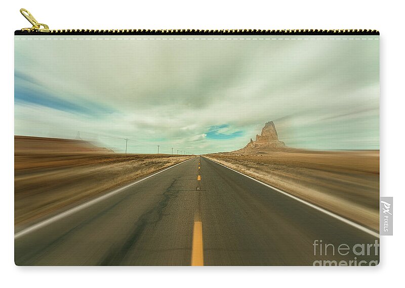 Arizona Carry-all Pouch featuring the photograph Arizona Desert Highway by Raul Rodriguez
