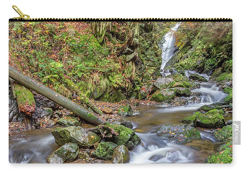 Ravenna-gorge Zip Pouch featuring the photograph Cascades And Waterfalls #6 by Bernd Laeschke