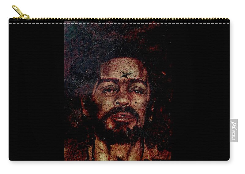 Ryan Almighty Carry-all Pouch featuring the painting CHARLES MANSON port dry blood by Ryan Almighty
