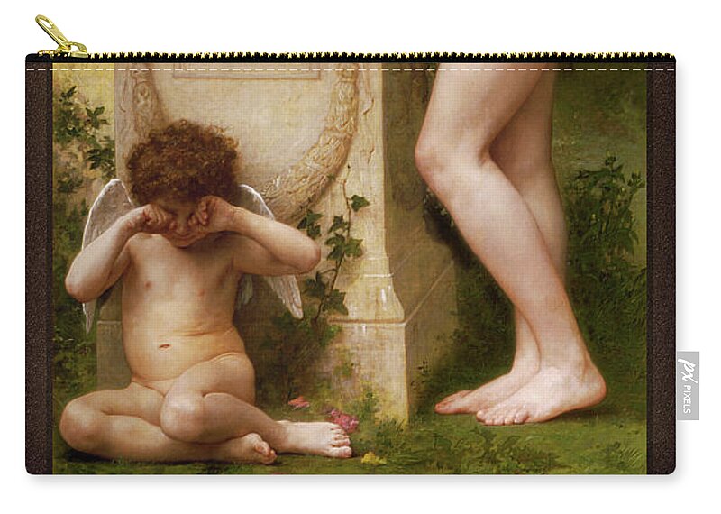 Elegy Zip Pouch featuring the painting Elegy by Rolando Burbon