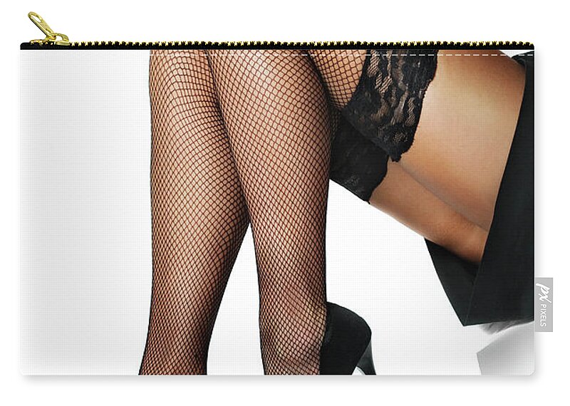 Legs Zip Pouch featuring the photograph 	Female Legs in high heels by Jelena Jovanovic