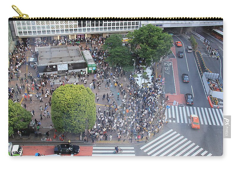 Tokyo Zip Pouch featuring the photograph Tokyo, Japan - Shibuya Crossing by Richard Krebs