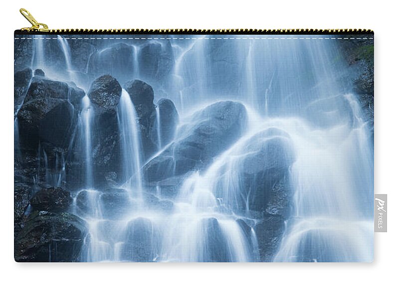 Scenics Zip Pouch featuring the photograph Waterfalls #4 by Ooyoo