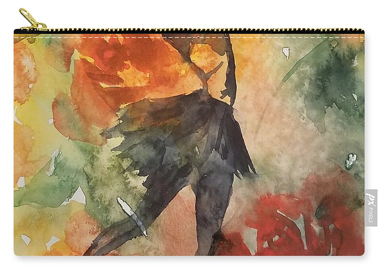 #46 2019 Zip Pouch featuring the painting #46 2019 #46 by Han in Huang wong