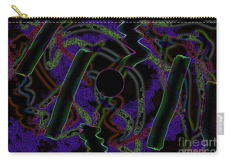 Walter Paul Bebirian: The Bebirian Art Collection Zip Pouch featuring the digital art 5-1-2009mabcde by Walter Paul Bebirian