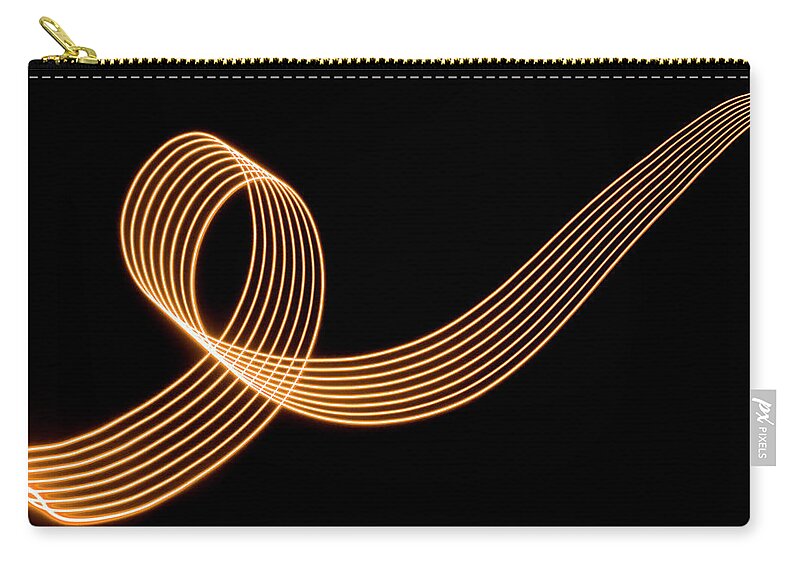 Internet Zip Pouch featuring the photograph Abstract Colored Light Trails With #5 by John Rensten
