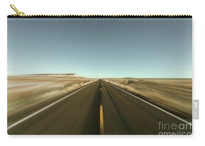 Arizona Zip Pouch featuring the photograph Arizona Desert Highway by Raul Rodriguez