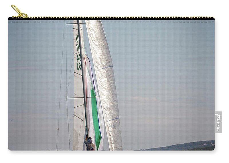 Sailing Zip Pouch featuring the photograph 2019 J80 North American Championships #51 by Benjamin Dahl