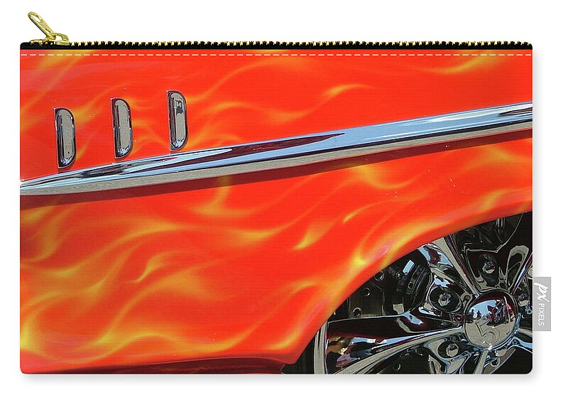  Hot Rod Zip Pouch featuring the photograph 57 by Katherine N Crowley