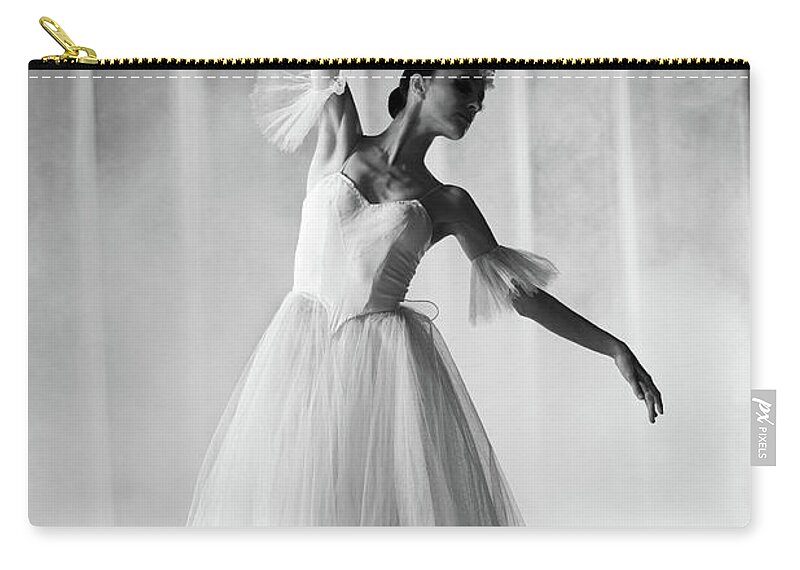Ballet Dancer Zip Pouch featuring the photograph Classical Dancer #6 by Oleg66