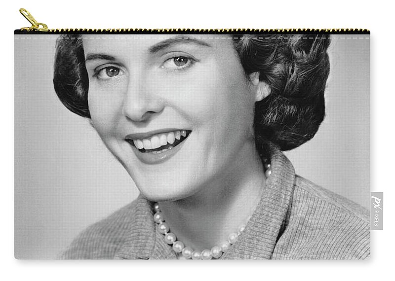 People Zip Pouch featuring the photograph Portrait Of Woman #6 by George Marks