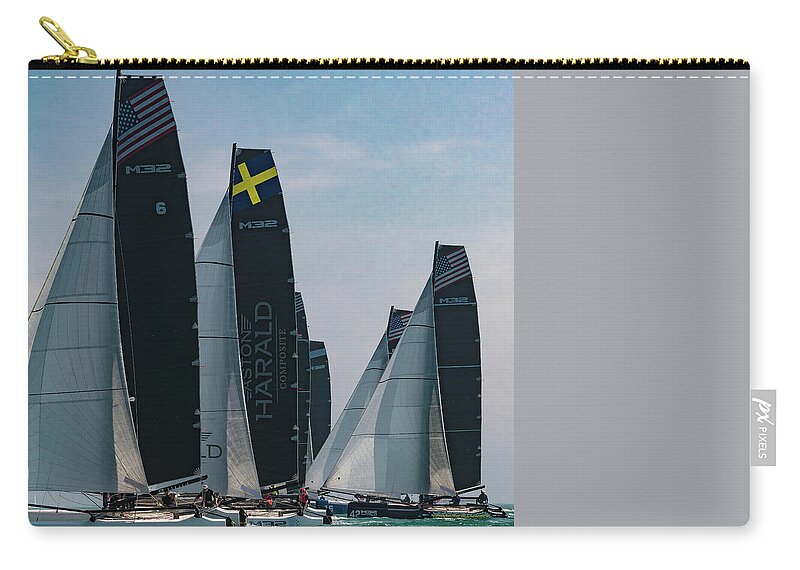 M32 Zip Pouch featuring the photograph M32 Chicago #64 by Steven Lapkin