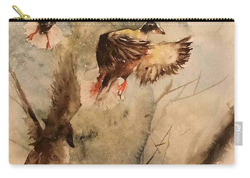 #65 2019 Zip Pouch featuring the painting #65 2019 by Han in Huang wong