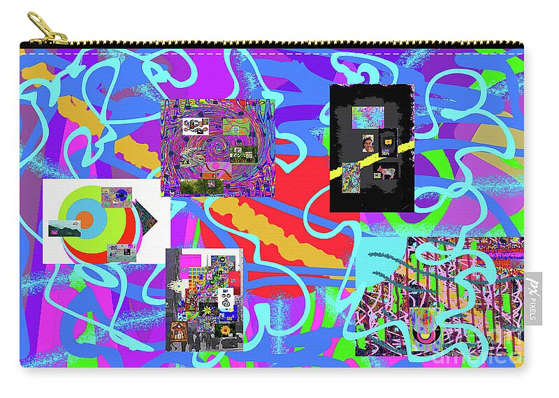 Walter Paul Bebirian: Volord Kingdom Art Collection Grand Gallery Zip Pouch featuring the digital art 8-16-2019f by Walter Paul Bebirian