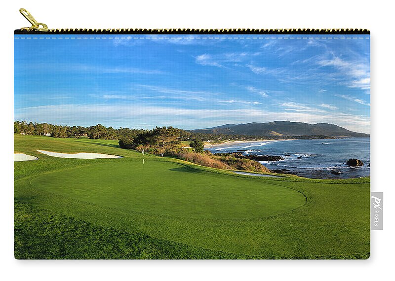 Photography Zip Pouch featuring the photograph 8th Hole At Pebble Beach Golf Links by Panoramic Images