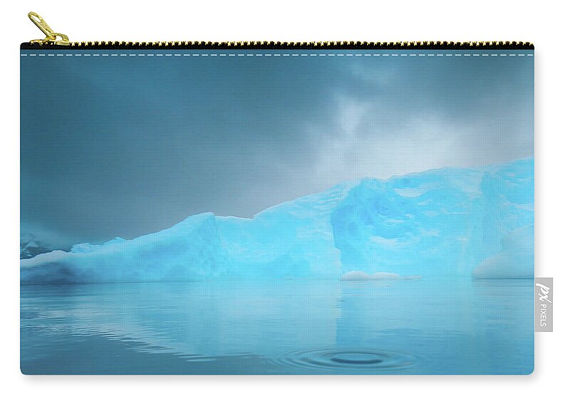 Tranquility Zip Pouch featuring the photograph Antarctica #9 by Michael Leggero