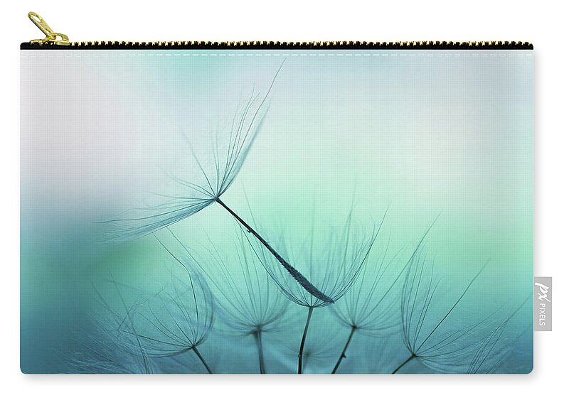 Outdoors Zip Pouch featuring the photograph Dandelion Seed #9 by Jasmina007