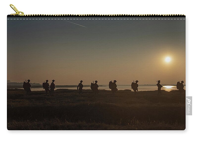 East Mersea Zip Pouch featuring the photograph Mersea Island silhouettes #9 by Gary Eason