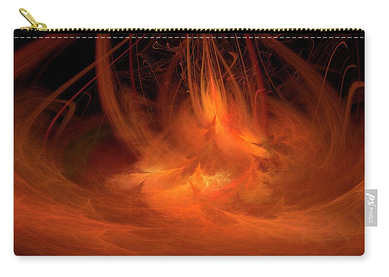 Abstract Zip Pouch featuring the digital art A Dance of Awakening Life by Ilia -