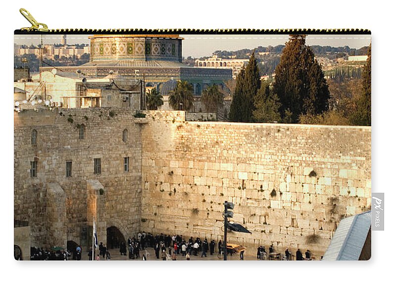 Mosque Carry-all Pouch featuring the photograph A Distant Shot Of A Morning In Jerusalem by Stevenallan