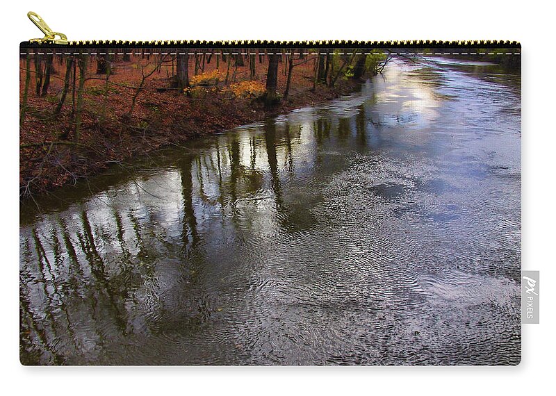 River Zip Pouch featuring the photograph A Fall Memory by John Hansen