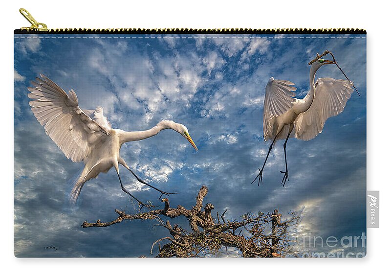 Egrets Carry-all Pouch featuring the photograph A Magnificent View of Nature by DB Hayes