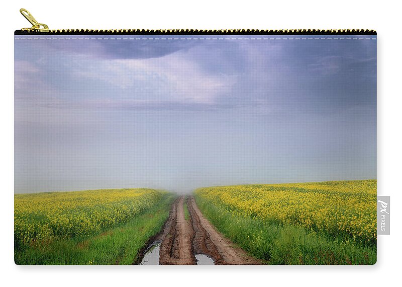 Square Zip Pouch featuring the photograph A Muddy Trail by Dan Jurak
