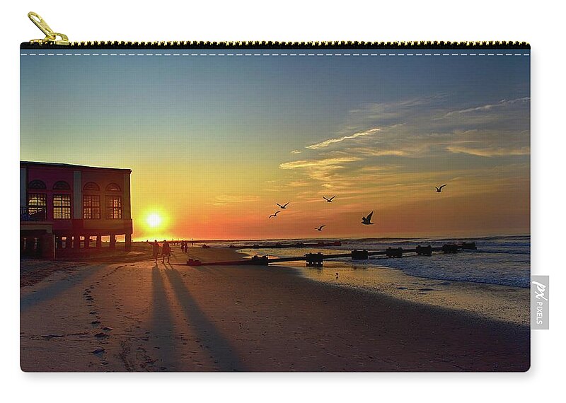 Sunrise Zip Pouch featuring the photograph A New Day Dawns by James DeFazio