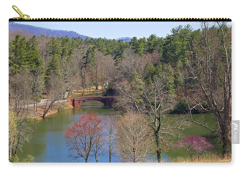 Pond Zip Pouch featuring the photograph A Place To Ponder by Allen Nice-Webb