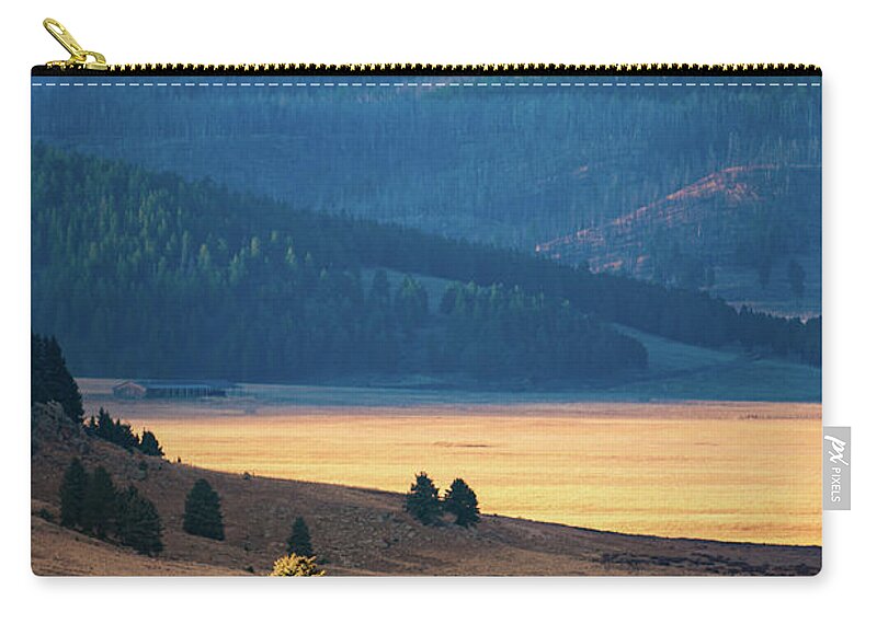 Nature Zip Pouch featuring the photograph A Slice of Caldera by Jeff Phillippi