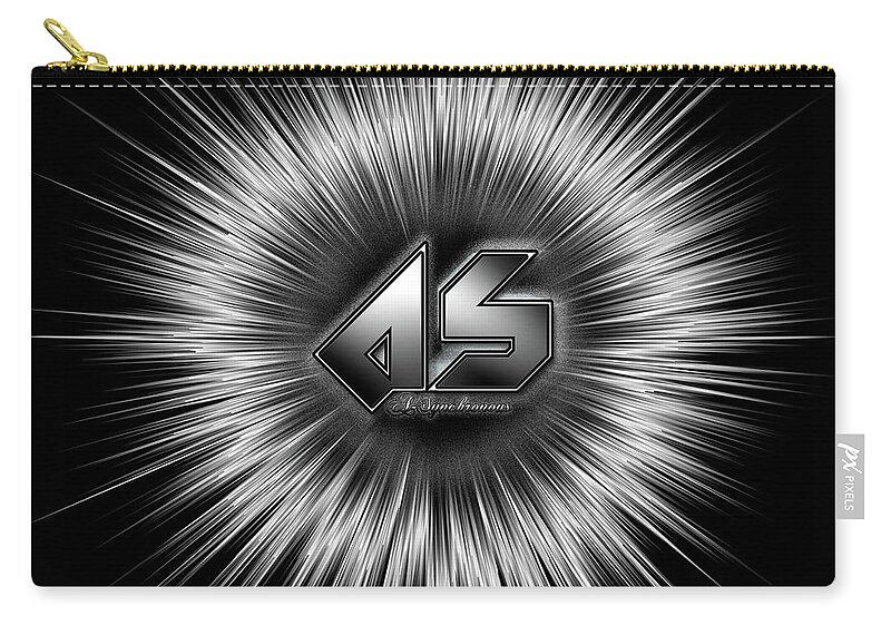 A-synchronous Zip Pouch featuring the digital art A-Synchronous Star Flare by Rolando Burbon