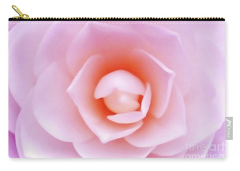 Camellia Zip Pouch featuring the photograph A Vision in Pink by Kimberly Berg-Dunlap