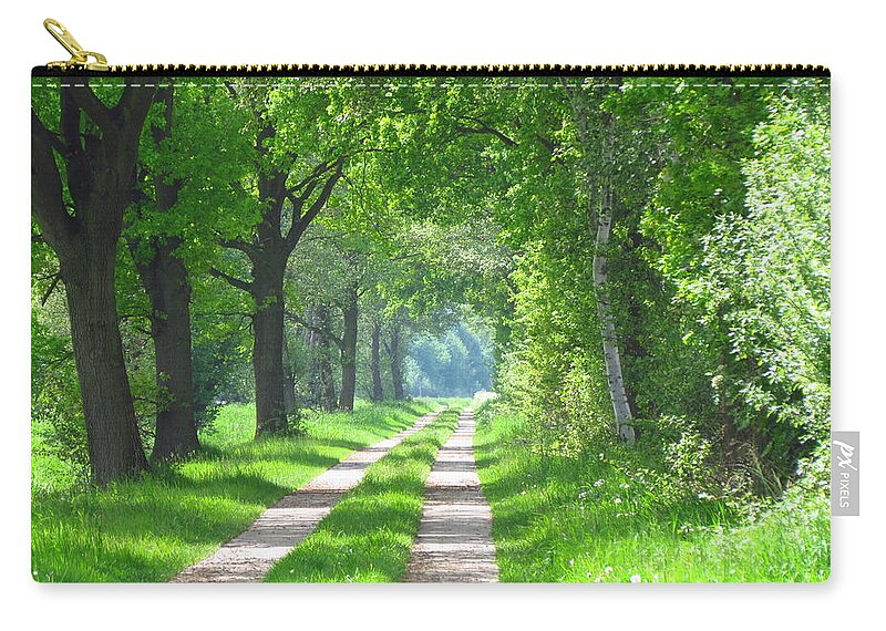 Walk Zip Pouch featuring the painting A walk through Winsen Luhe by Patricia Piotrak