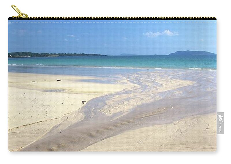 Empty Zip Pouch featuring the photograph Abandoned Beach by Brian Farrell