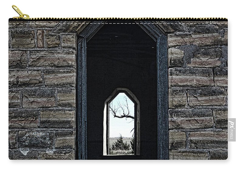 Church Zip Pouch featuring the photograph Abandoned Church #3 by Ron Weathers