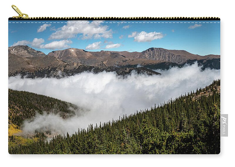 Above The Clouds Zip Pouch featuring the photograph Above The Clouds by George Buxbaum