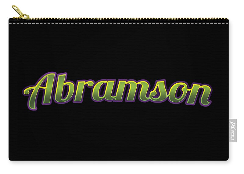Abramson Zip Pouch featuring the digital art Abramson #Abramson by TintoDesigns