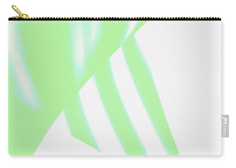 Abstract Zip Pouch featuring the photograph Abstract Art Tropical Blinds Move Green textured background by Itsonlythemoon -