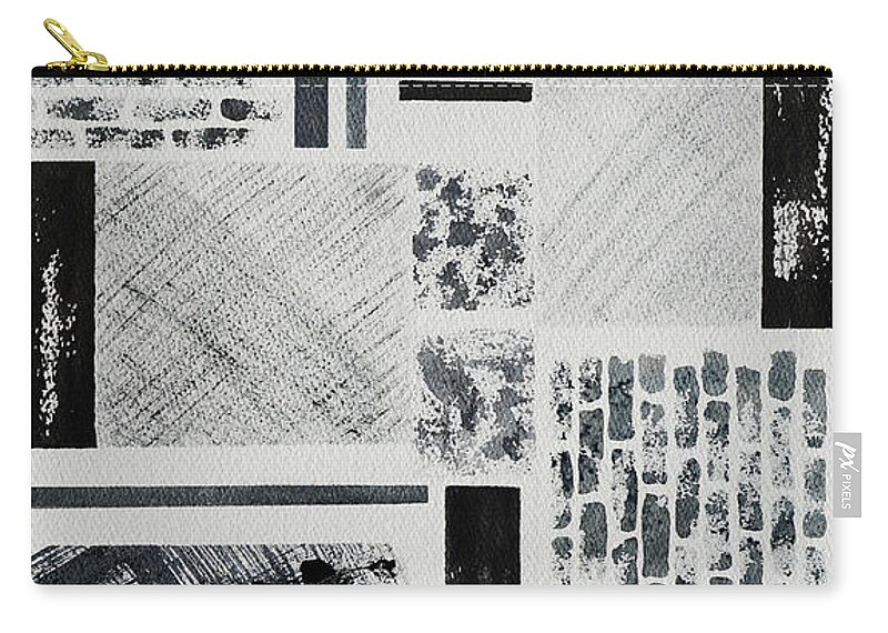 Abstract Carry-all Pouch featuring the painting Abstract Collage by Karen Fleschler