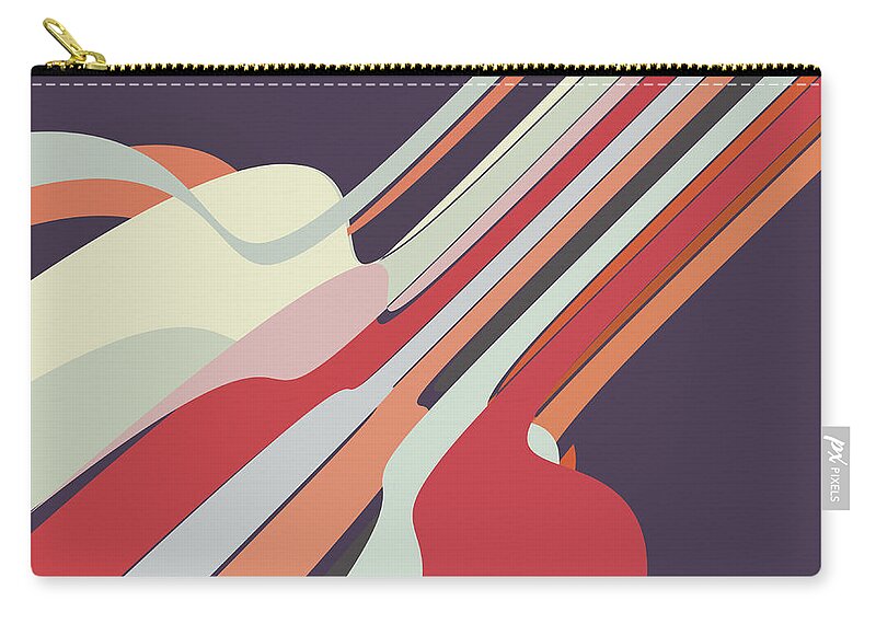 Curve Zip Pouch featuring the digital art Abstract Colorful Shape Background by Naqiewei