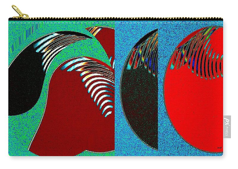 Abstract Zip Pouch featuring the digital art Abstract Decor 1 by Will Borden
