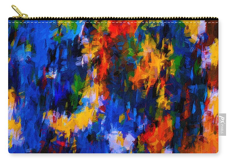 Abstract Zip Pouch featuring the painting Abstract - DWP151710603 by Dean Wittle
