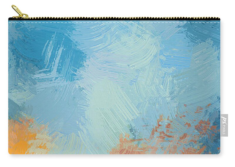 Abstract Zip Pouch featuring the painting Abstract - DWP1549241 by Dean Wittle