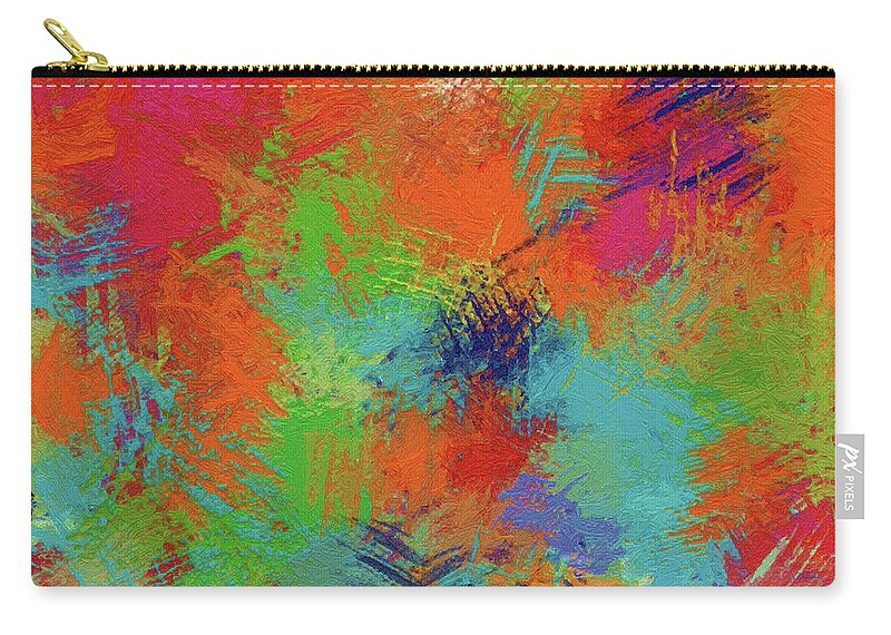 Abstract Zip Pouch featuring the painting Abstract - DWP3394375 by Dean Wittle