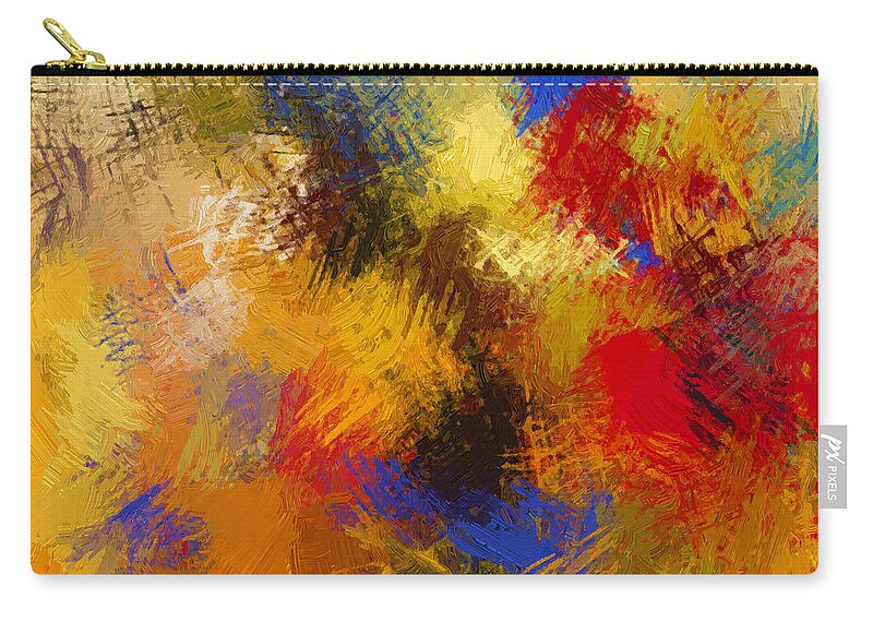 Abstract Zip Pouch featuring the painting Abstract - DWP5209384 by Dean Wittle